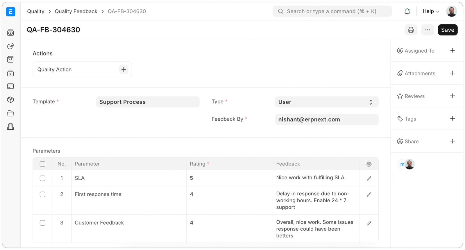 Customer Feedback